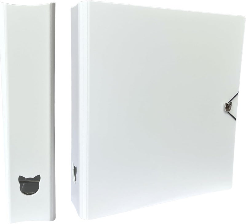 K-Keep A4 Plus 2 INCH Binder, Large Capacity Kpop Photocard Binder with 2 Backboards (Minimal White)